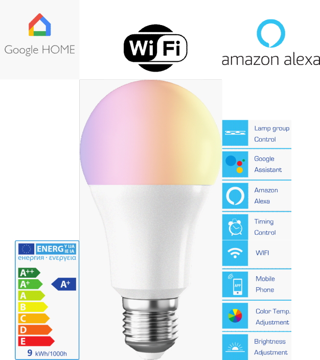 TVLive Alexa, lampadina WiFi smart RGB compatibile con Google Assistant, in  offerta su  - Il Fatto Quotidiano