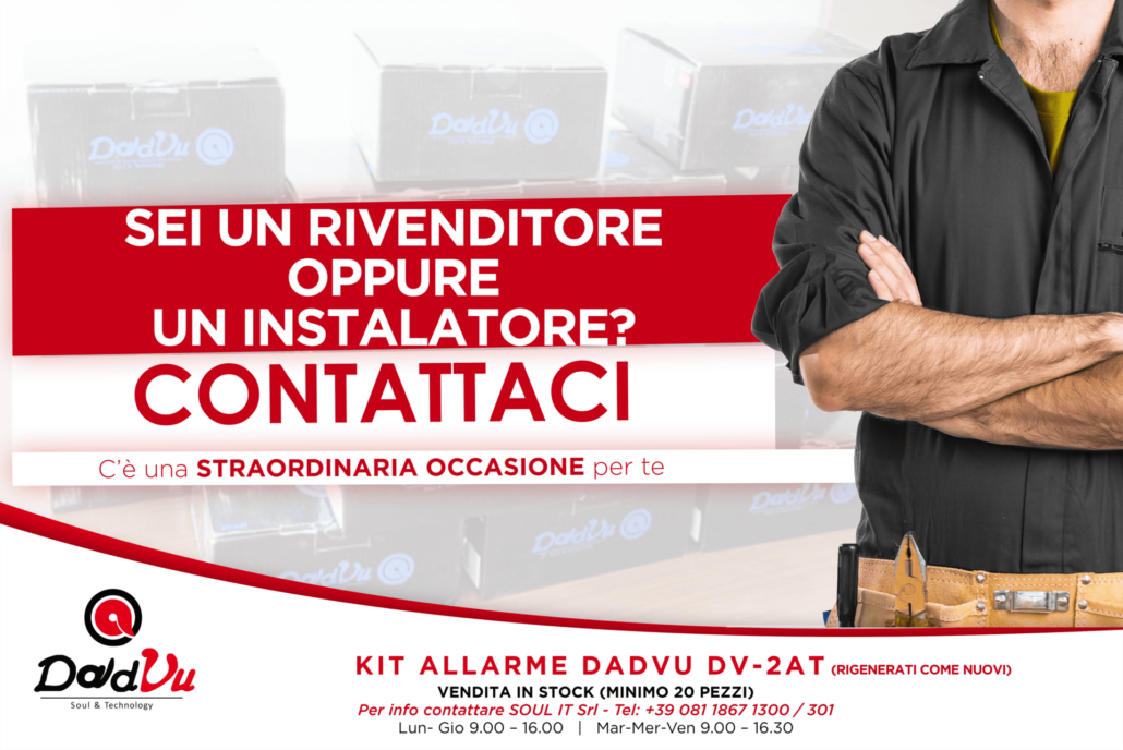 KIT ALLARME DADVU DV-2AT RIGENERATI PER INSTALLATORI E RIVENDITORI 1