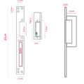 serratura elettromagnetica , incontro elettrico con scrocco regolabile dadvu DV-S10AK